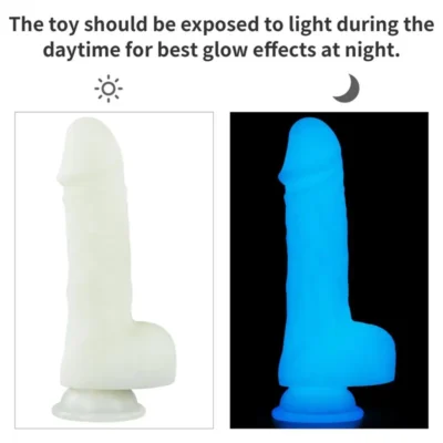 Alternative view of Dildo Lumino: El Placer Realista que Emerge de la Oscuridad con Luz Azul