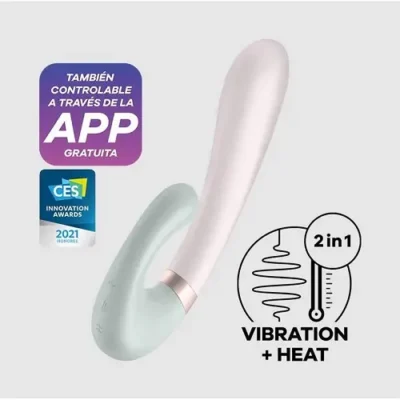 Satisfyer Heat Wave Vibrador con Efector Calor y APP Menta
