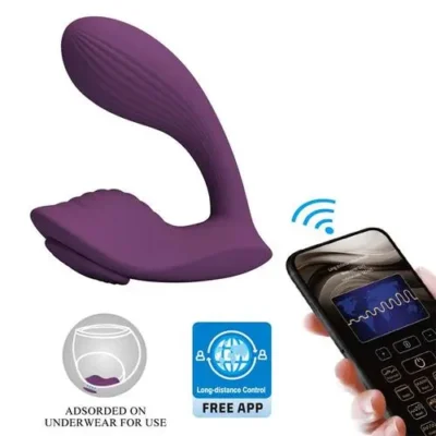 Vibrador doble motor control remoto Prettylove Franz. Estimulador braguita APP y función tapping.