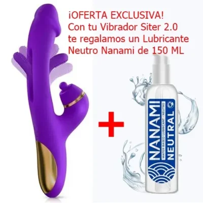Vibrador con lengua flapping Siter 2.0 y lubricante Nanami de regalo.¡Aprovecha!